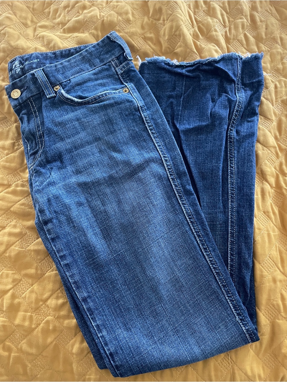 7FAM Jeans with Frayed Hem